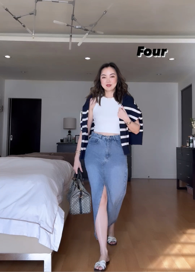 7 set đồ hack eo thon d&aacute;ng chuẩn từ ch&acirc;n v&aacute;y denim d&agrave;nh cho c&ocirc; n&agrave;ng đầy đặn - Ảnh 7.