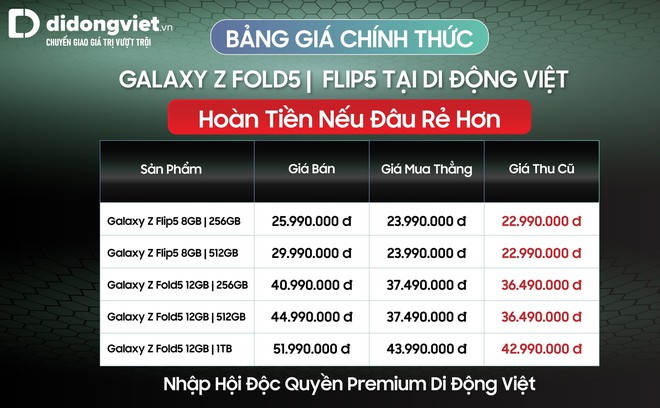Lý do n&ecirc;n đặt trước Galaxy Z Flip5|Z Fold5 tại Di Đ&ocirc;̣ng Vi&ecirc;̣t - Ảnh 2.