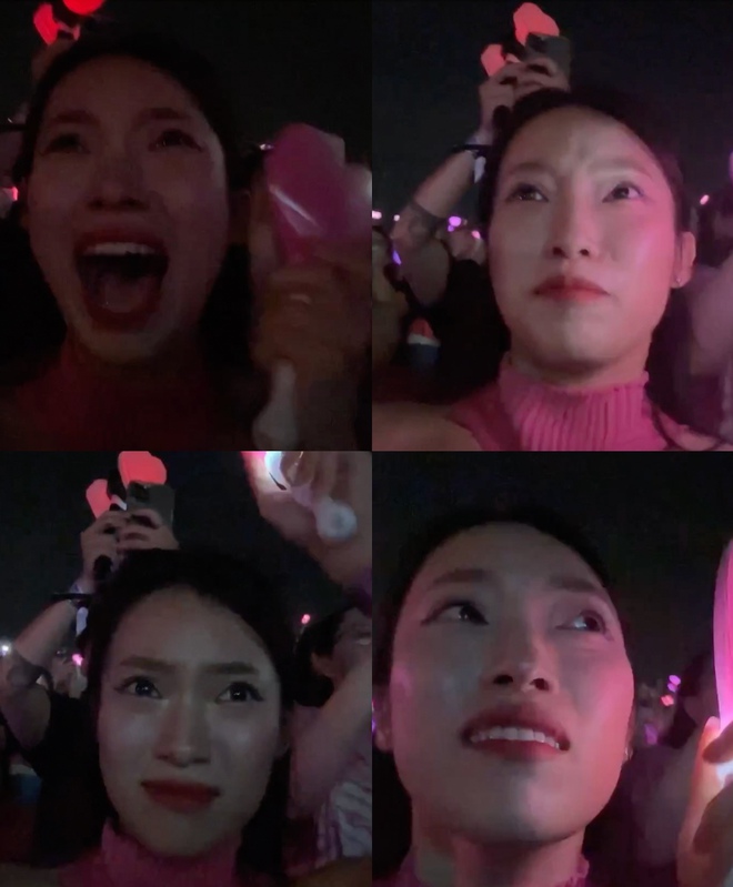 Kh&aacute;nh Vy bật kh&oacute;c, chỉ thốt l&ecirc;n được đ&uacute;ng 1 c&acirc;u trong đ&ecirc;m diễn b&ugrave;ng ch&aacute;y của BLACKPINK ở H&agrave; Nội - Ảnh 2.