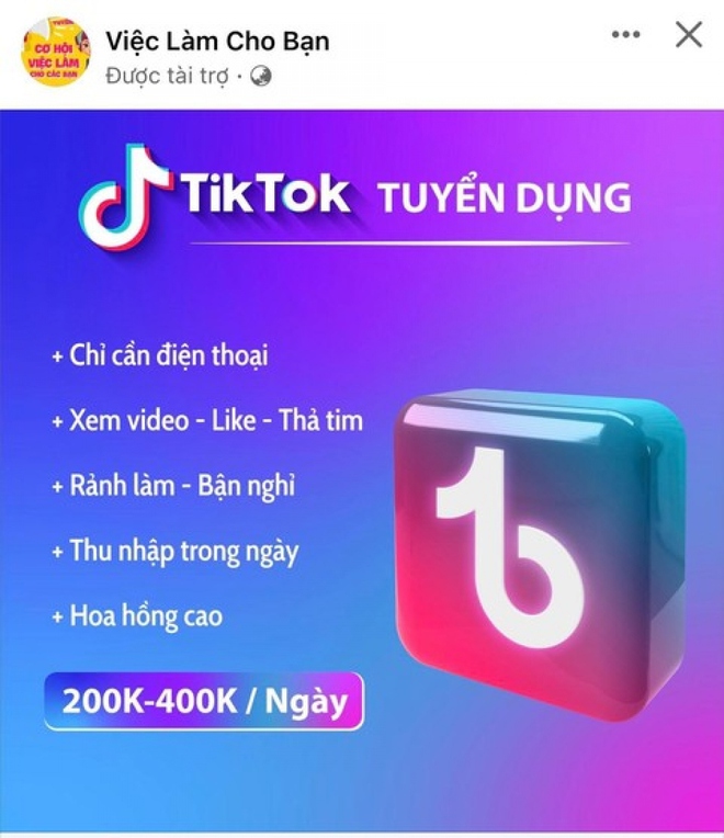 Mất gần 700 triệu đồng vì tin lời quảng cáo lướt Tiktok, kiếm thu nhập - Ảnh 1.