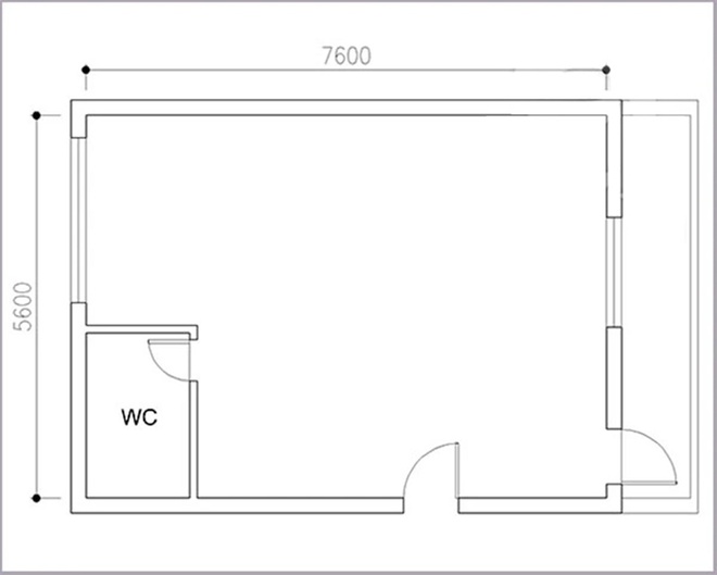 Cải tạo lại căn hộ 42m2 trong chung cư cũ cho gia đình 4 người - Ảnh 1.