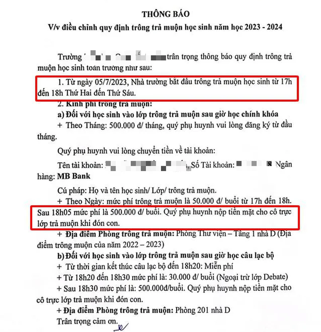 X&ocirc;n xao vụ ph&iacute; tr&ocirc;ng học sinh ngo&agrave;i giờ l&ecirc;n tới 500 ng&agrave;n đồng/buổi - Ảnh 1.