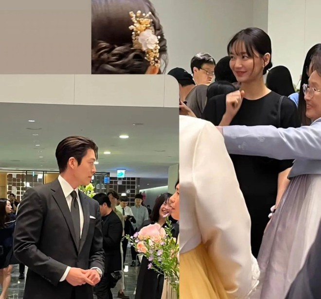 Khoảnh khắc Kim Woo Bin đắm đuối nhìn trộm Shin Min Ah tại 1 hôn lễ bỗng gây sốt mạng xã hội - Ảnh 4.