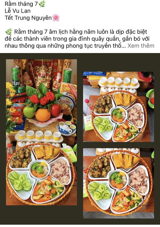 Nhiều chị em khoe mâm cỗ cúng Rằm tháng 7 - Ảnh 3.