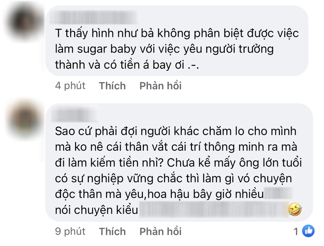 &Aacute; hậu Vbiz bị chỉ tr&iacute;ch v&igrave; c&ocirc;ng khai ủng hộ quan điểm l&agrave;m sugar baby - Ảnh 3.