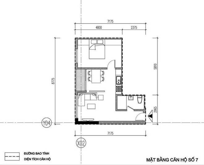 Tư vấn cải tạo căn hộ 49m2 từ 1 thành 2 phòng ngủ - Ảnh 1.