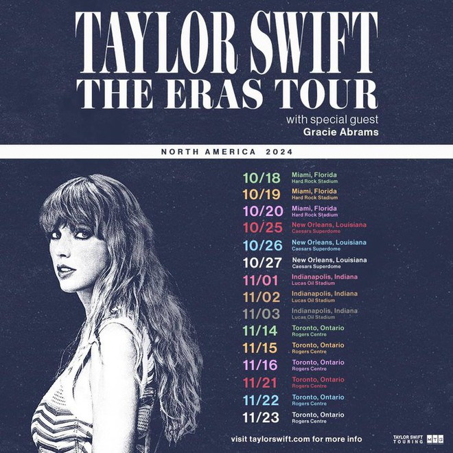 Fan lo Taylor Swift sẽ kiệt sức vì chưa hết 2023 đã công bố lịch lưu diễn đến cuối 2024 - Ảnh 1.