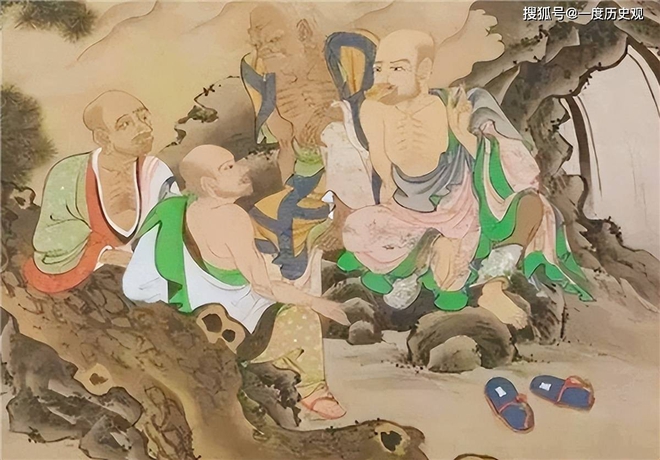 Dép xỏ ngón xuất hiện trong tranh La Hán 1.000 năm tuổi - Ảnh 3.