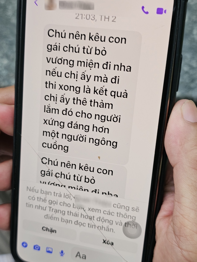 Bố Ý Nhi nghẹn ngào tiết lộ nhận loạt tin nhắn yêu cầu con gái từ bỏ vương miện: \&apos;\&apos;Thú thực là tôi rất buồn...&quot; - Ảnh 3.