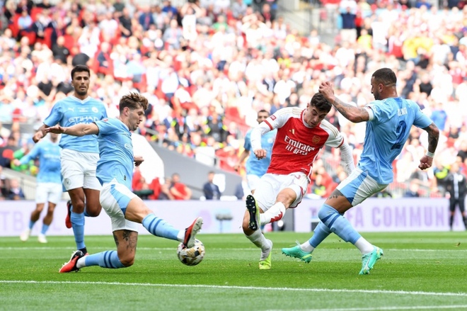Thắng kịch tính Man City, Arsenal giành Siêu cúp Anh - Ảnh 1.