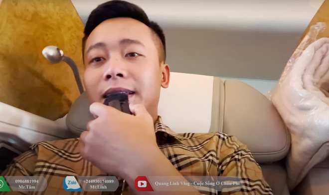 Quang Linh Vlogs bay hạng thương gia 100 triệu về Việt Nam nhưng cả chặng lại ngồi im thin thít vì lí do này - Ảnh 3.