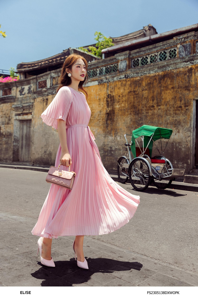 Những mẫu v&aacute;y liền th&iacute;ch hợp diện những ng&agrave;y trời m&ugrave;a thu m&aacute;t mẻ - Ảnh 13.