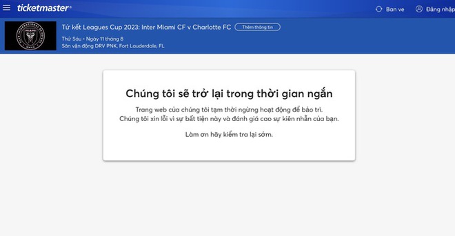 Vé xem Messi tại Mỹ nóng rực, trang web quá tải - Ảnh 1.