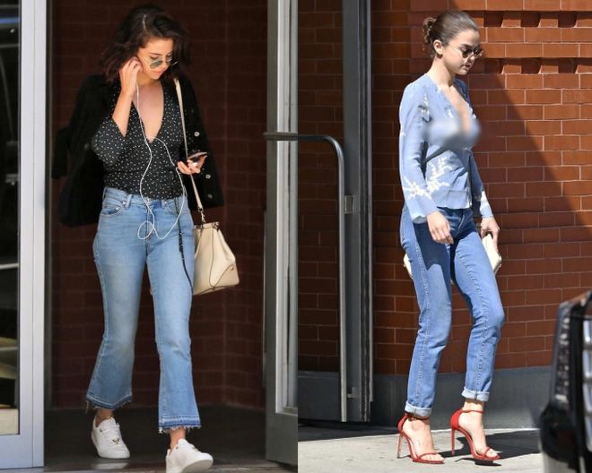 Mặc quần jeans ống đứng đơn giản mà sành điệu như Selena Gomez - Ảnh 4.
