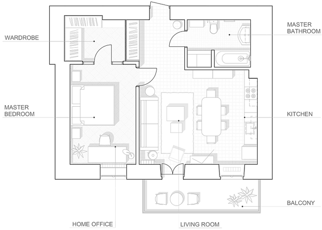 Căn hộ 56m2 của cô gái độc thân đẹp quyến rũ với phong cách cổ điển - Ảnh 3.