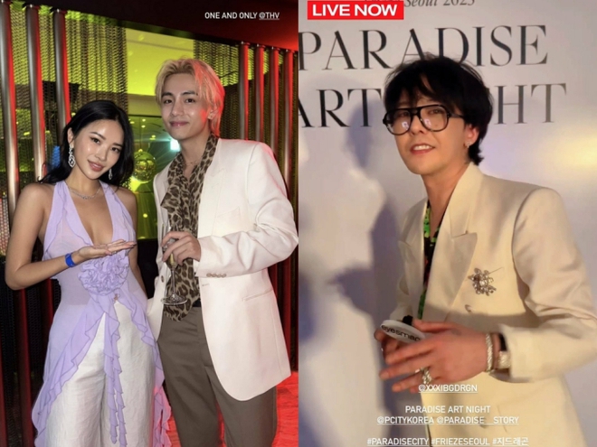 G-Dragon (BIGBANG) c&oacute; động th&aacute;i kh&ocirc;ng ngờ ngay dưới h&igrave;nh ảnh của oan gia V (BTS) - Ảnh 3.