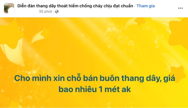 Thang d&acirc;y tho&aacute;t hiểm được người d&acirc;n t&igrave;m mua online: Nơi tăng gi&aacute;, nơi ch&aacute;y h&agrave;ng - Ảnh 2.