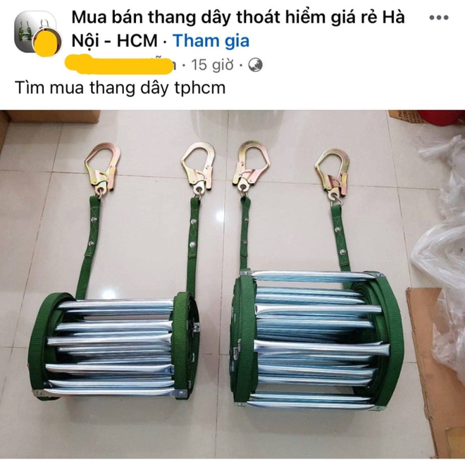 Thang d&acirc;y tho&aacute;t hiểm được người d&acirc;n t&igrave;m mua online: Nơi tăng gi&aacute;, nơi ch&aacute;y h&agrave;ng - Ảnh 4.