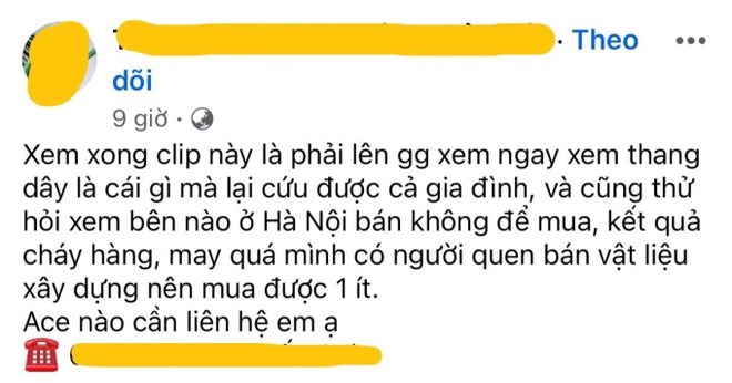 Thang d&acirc;y tho&aacute;t hiểm được người d&acirc;n t&igrave;m mua online: Nơi tăng gi&aacute;, nơi ch&aacute;y h&agrave;ng - Ảnh 6.