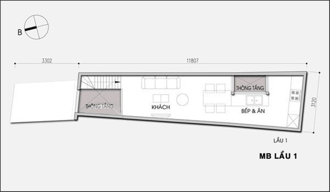 Tư vấn thiết kế nhà 38,7m2 trên mảnh đất mặt tiền nhỏ nhưng nở hậu - Ảnh 2.