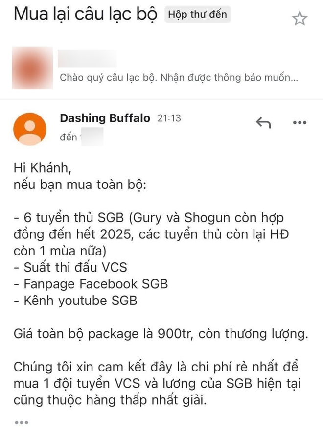 Hé lộ mức giá mua lại SGB, thấp đến mức khiến cộng đồng VCS sửng sốt - Ảnh 2.