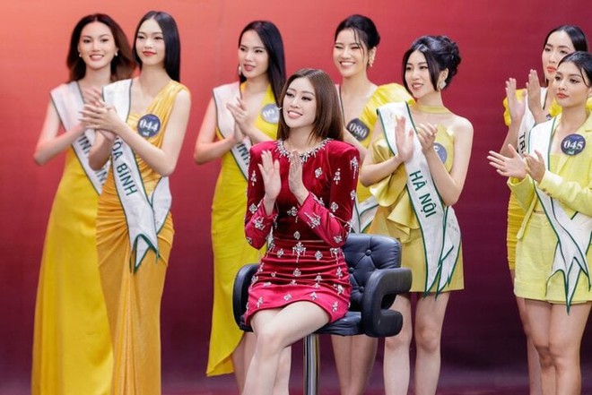 Hoa hậu Kh&aacute;nh V&acirc;n lăn xả v&igrave; th&iacute; sinh Miss Earth Việt Nam 2023 - Ảnh 2.