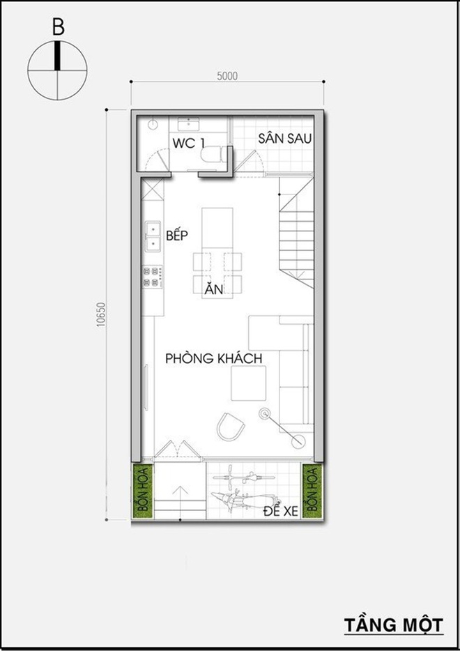 Thiết kế và bố trí nội thất nhà 50m2 khoa học và đẹp mắt - Ảnh 1.