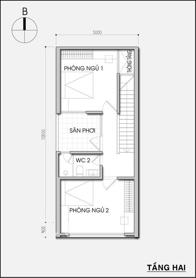 Thiết kế và bố trí nội thất nhà 50m2 khoa học và đẹp mắt - Ảnh 2.