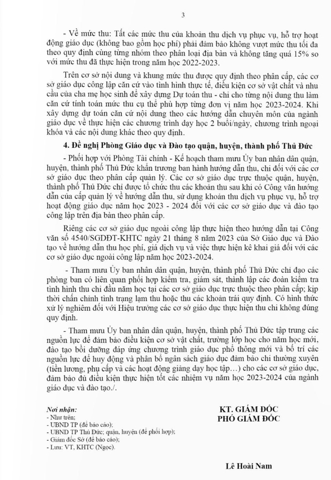 Li&ecirc;n tiếp c&aacute;c vụ lạm thu v&ocirc; l&yacute; đầu năm học, Sở GD&ĐT TP.HCM ra c&ocirc;ng văn khẩn - Ảnh 3.