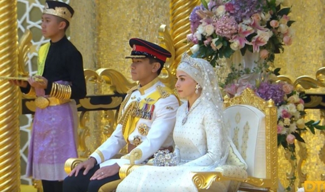 Cô dâu của hoàng tử hot nhất châu Á lại gây sốt trong dáng vẻ yêu kiều, hôn lễ xa hoa tổ chức trong cung điện dát vàng 1.800 phòng - Ảnh 7.