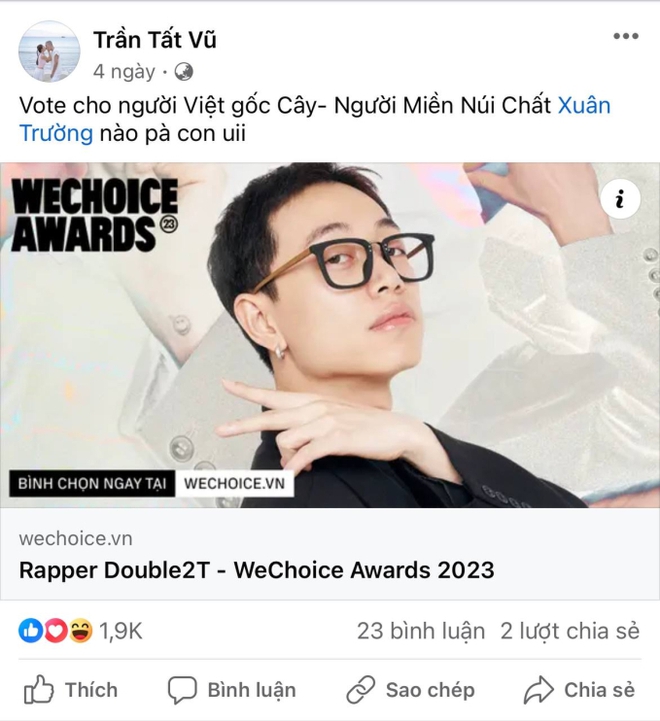 Màn chào sân rực rỡ của Double2T: Nhận 4 đề cử tại WeChoice, cả dàn rapper ủng hộ vote để... đòi chia giải - Ảnh 6.