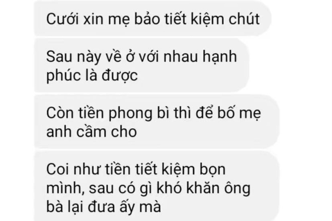 Hơn cả triệu người theo dõi vụ huỷ hôn vì đàng trai yêu cầu tiết kiệm chi phí, thuê váy cưới rẻ, đòi cầm luôn tiền phong bì - Ảnh 2.