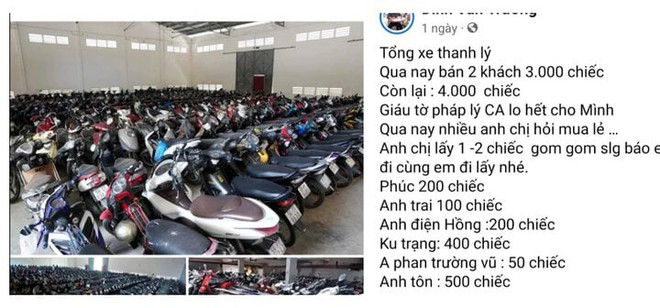 Công an vào cuộc vụ livestream rao bán 7.000 xe tang vật ở TP.HCM - Ảnh 1.