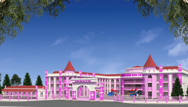 Trường mầm non c&ocirc;ng lập như 1 L&Acirc;U Đ&Agrave;I M&Agrave;U HỒNG ở ngoại th&agrave;nh H&agrave; Nội: Phụ huynh nh&igrave;n c&ograve;n th&iacute;ch m&ecirc;, huống g&igrave; trẻ! - Ảnh 1.