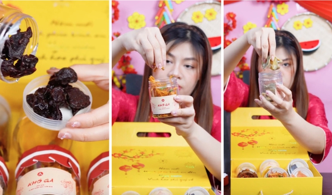 Review set qu&agrave; Tết 399k của Quang Linh Vlogs: C&aacute;c m&oacute;n c&oacute; đặc trưng ri&ecirc;ng, được TikToker d&agrave;nh lời khen đặc biệt - Ảnh 3.