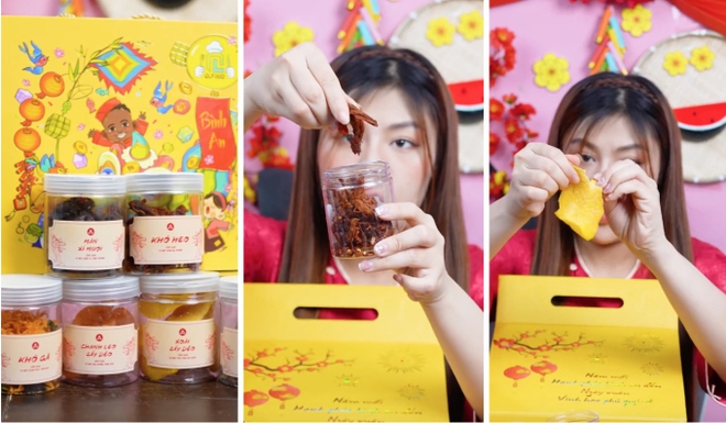Review set qu&agrave; Tết 399k của Quang Linh Vlogs: C&aacute;c m&oacute;n c&oacute; đặc trưng ri&ecirc;ng, được TikToker d&agrave;nh lời khen đặc biệt - Ảnh 2.