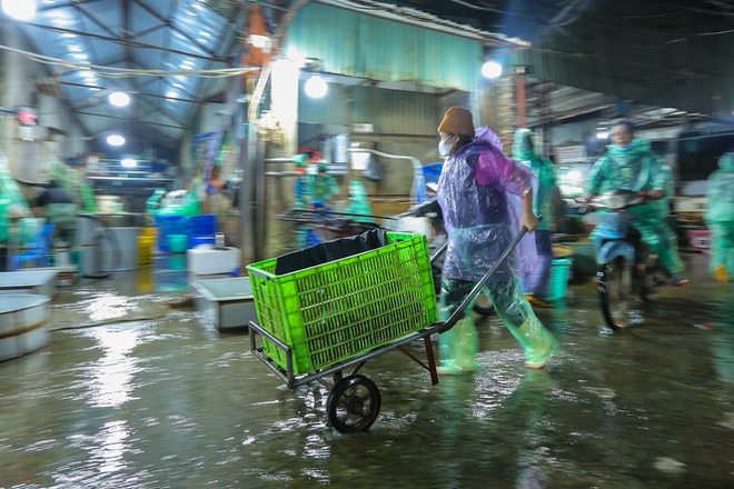 Hà Nội lạnh 9 độ C: Tiểu thương chợ cá Yên Sở vẫn ngâm tay trần trong nước lạnh - Ảnh 17.