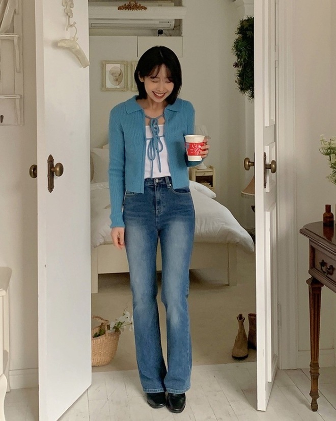 10 cách mặc quần jeans đẹp long lanh và sang chảnh trong dịp Tết - Ảnh 3.