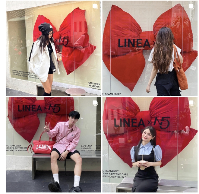 Địa điểm hot đầu năm 2024: Giới trẻ xếp h&agrave;ng đ&ocirc;ng nghịt, đổ x&ocirc; check-in với chiếc nơ khổng lồ tại khu Thảo Điền, TP.HCM - Ảnh 5.