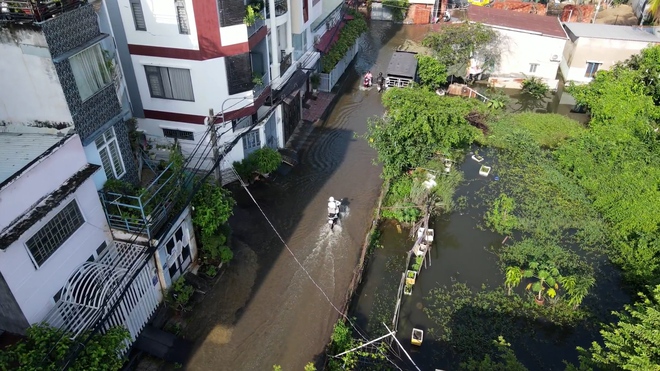 Một nơi ở TP.HCM người d&acirc;n sống 2 năm trong cảnh nước ngập bủa v&acirc;y, ngay cả khi trời nắng- Ảnh 8.