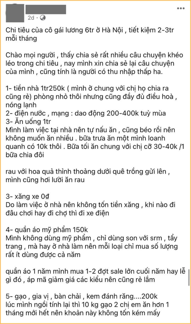 Lương 6 triệu vẫn tiết kiệm được 2-3 triệu: 1 năm shopping tối đa 2 lần, thèm trà sữa thì tự mua về pha- Ảnh 1.