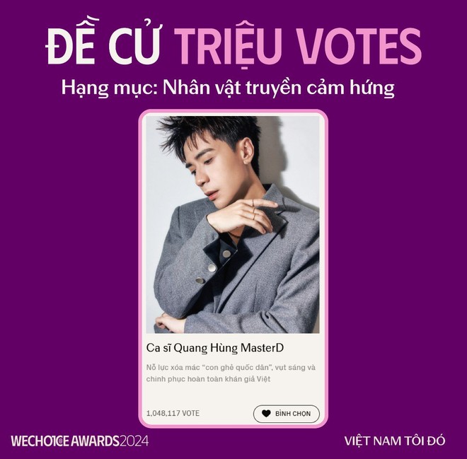 Lần đầu tiên trong lịch sử WeChoice Awards: Xuất hiện những cái tên triệu vote, đường đua bình chọn nóng như nung!- Ảnh 3.