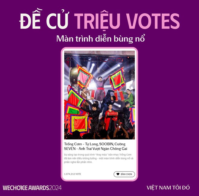 Lần đầu tiên trong lịch sử WeChoice Awards: Xuất hiện những cái tên triệu vote, đường đua bình chọn nóng như nung!- Ảnh 7.