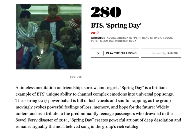 BTS có tới 2 bài hát lọt vào top 500 ca khúc hay nhất mọi thời đại của Rolling Stone - Ảnh 3.