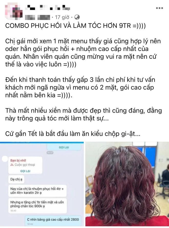 Ngốn 9 triệu cho bộ tóc cực xu, chuyện đi làm đẹp Tết của một chị gái khiến dân tình vừa thương vừa bực - Ảnh 1.