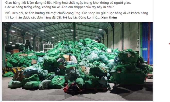 Sự thật h&igrave;nh ảnh kho chất đầy h&agrave;ng v&igrave; đơn vị vận chuyển vỡ trận, sau Tết mới ship khiến d&acirc;n t&igrave;nh hoang mang - Ảnh 1.