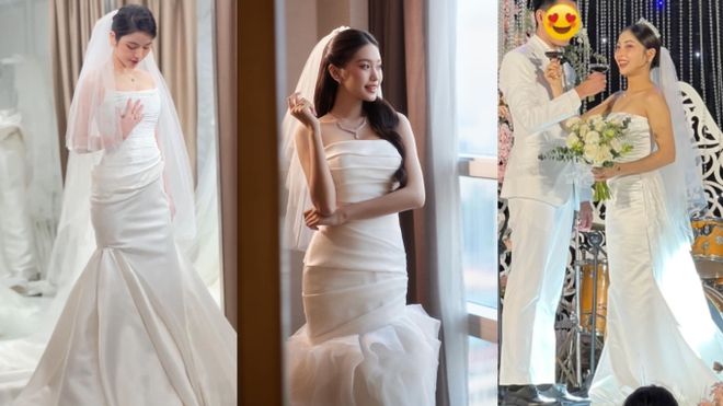 Chu Thanh Huyền tung ảnh thử váy cưới lại bị so sánh với Nhật Lê và Doãn Hải My - Ảnh 2.