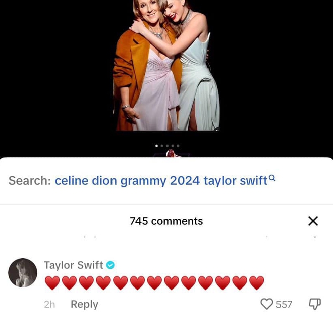 Taylor Swift hoá fangirl hạnh phúc cạnh Celine Dion, cái ôm “đập tan chỉ trích vô lễ hậu Grammy! - Ảnh 7.