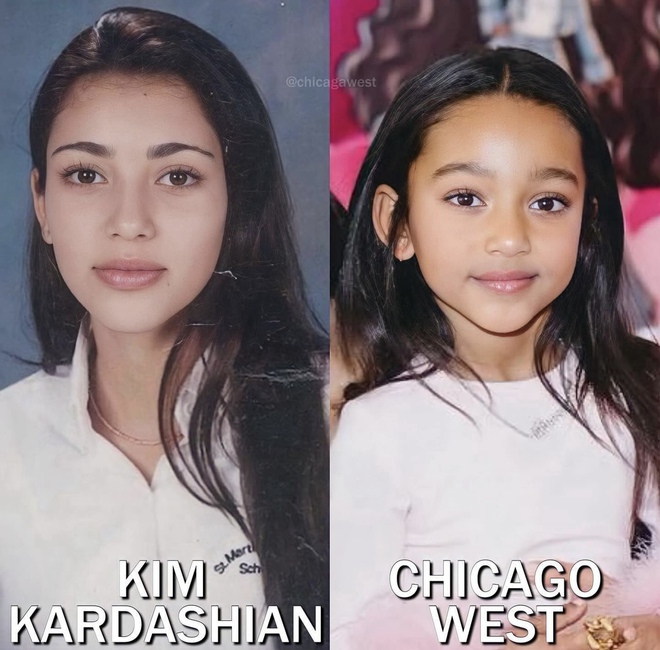 The older Kim Kardashian's daughter becomes, the more she "blooms", her current beauty is like a "copycat" from mother - Photo 4.