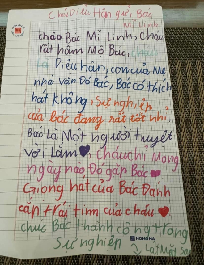 Con gái của BTV một nhà xuất bản gửi thư cho ca sĩ Mỹ Linh, lật mặt sau trang giấy mà sang chấn - Ảnh 1.